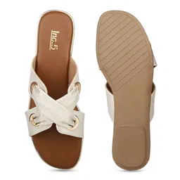 Inc 5 No Back Strap Open Toe Flats image 3