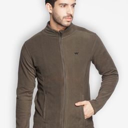 Wildcraft Men Olive Green Fleece Water Resistant Outdoor Bomber Jacket-picture-35