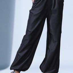 STREET 9 Women Black Smart Clean Look Pure Cotton Jogger Jeans-image-21