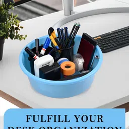 Kuber Industries Cream-Coloured Set of 4 Regular Desk Organiser Organisers image 4
