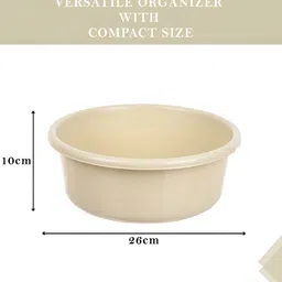 Kuber Industries Cream-Coloured Set of 4 Regular Desk Organiser Organisers image 3
