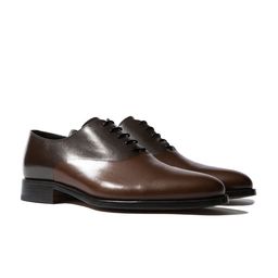 Rapawalk Brown & Coffee Brown Handcrafted Standard Width Leather Oxfords-image-62
