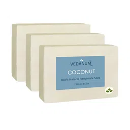 VEDANUM Set Of 3 Coconut Milk Natural Handmade Soap with Coconut Oil -75gm Each-47