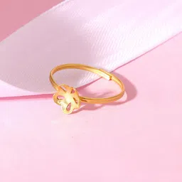GIVA Women 925 Sterling Silver & Gold-Plated Adjustable Finger Ring-53