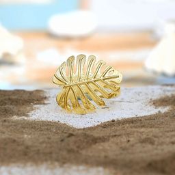 Voylla Women Gold-Plated Adjustable Finger Ring-image-41