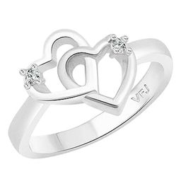 Vighnaharta Rhodium Plated Cubic Zirconia Studded Adjustable Finger Ring-17