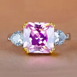 Designs & You Silver-Plated American Diamond Studded Finger Ring-12