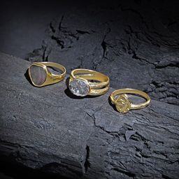Accessorize Set Of 3 Crystal Studded Finger Ring-6