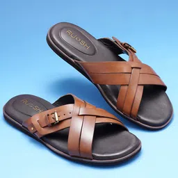 Ruosh Men Leather Comfort Sandals-image-26