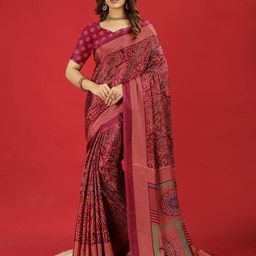 NIRMAL CREATION Printed Pure Crepe Saree-picture-18