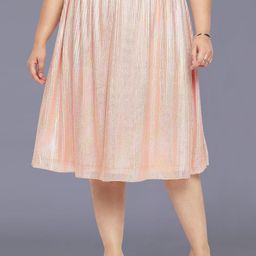 wild U Flared Plus Size Shimmer Skirt-image-59