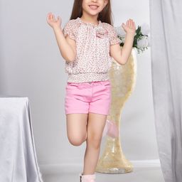 Peppermint Print Chiffon three-quarter Top-14