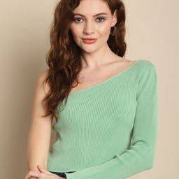 NoBarr Ribbed One Shoulder Fitted Top-picture-14