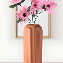LASAKI Tan Textured Ceramic Flower Vase-image-30