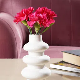 PUREZENTO White Ceramic Orbit Shaped Flower Vase-image-58
