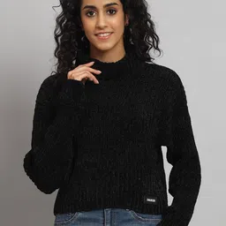 BROOWL Ribbed Turtle Neck Woollen Pullover-48