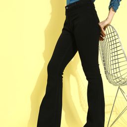 Roadster Women Stylish Black High-Rise Bootcut Stretchable Jeans-29