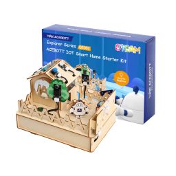 ACEBOTT ESP32 Smart Home IoT Starter Kit Dual-Platform Support Wooden House IoT STEM Kit For 8-12 Years Kids ACEBOTT ESP32 Smart Home IoT Starter Kit Dual-Platform Support Wooden House IoT STEM Kit For 8-12 Years Kids image 1