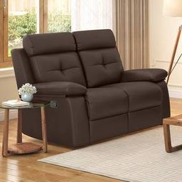 urban ladder Raphael Leatherette Two Seater Manual Recliner in Two Tone Tan-picture-16