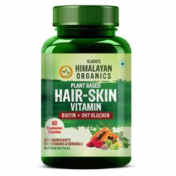 Vlado's Himalayan Organics Plant Based Hair-Skin Vitamin,  60 veggie capsule(s)  with Biotin & DHT Blocker -12