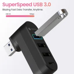 portronics Mport spin 4 Multiport USB adapter for laptop, charger, insert SD Card, connect to keyboard/mouse/ou will use for all your needs image 4