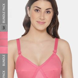 KOMLI Pack Of 3 Full Coverage Cotton Bra-picture-50