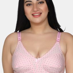MAROON Polka Dot Printed All Day Comfort Medium Coverage Non Padded Bra-11