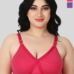 FUNAHME Pack Of 2 Full Coverage Cotton Bra-picture-7