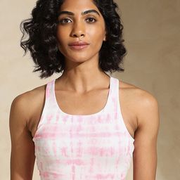 Silvertraq Abstract Printed Full Coverage Sports Bra With Moisture Wicking-0