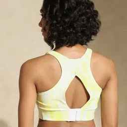 Silvertraq Abstract Printed Full Coverage Workout Bra with Moisture Wicking-21