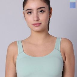 Sillysally Pack of 2 Removable Padding Workout Bras With All Day Comfort-44