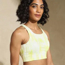 Silvertraq Abstract Printed Full Coverage Workout Bra with Moisture Wicking image 5