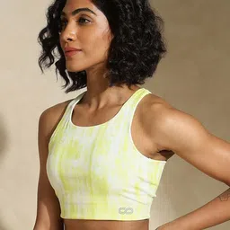 Silvertraq Abstract Printed Full Coverage Workout Bra with Moisture Wicking image 3