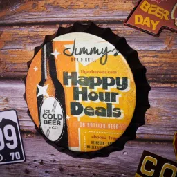 eazywagon Multicolor Metal Happy Hour Deals Wall Decor-picture-8