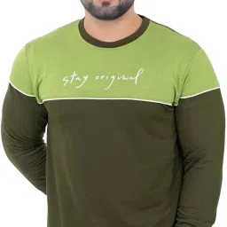 Men Printed Round Neck Polyester Dark Green T-Shirt-image-20