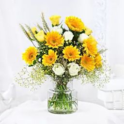 Sunny Vibes Roses N Gerberas Jar-image-49