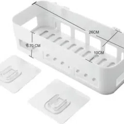 Self Adhesive Multi-Purpose Wall Hanging BATHROOM floating Shelf Plastic Wall Shelf-10