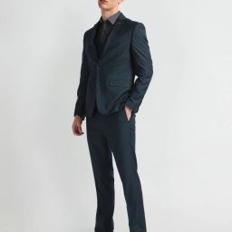 Men Single-breasted Solid Suit-image-96