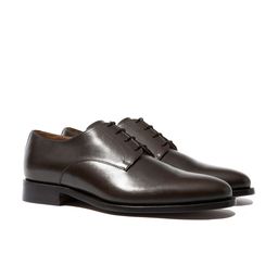Rapawalk Brown Handcrafted Standard Width Leather Derbys-image-49