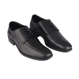TOP BRASS Men Black Solid Genuine Leather Formal Derby Shoes-image-55