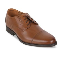 Clarks Men Tan Brown Solid Leather Formal Derbys-picture-7