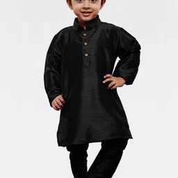 JBN Creation Boys Mandarin Collar Regular Kurta with Pyjamas-16