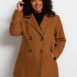 Trendyol Notched Lapel Collar Double-Breasted Overcoat-image-95