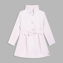 ELLE Girls Checked Stand Collar Princess Coat-image-19