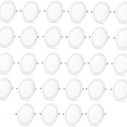 8 Watt Ultra Slim White Led Super Bright Panel Light Round Shape Conceal POP Light (Pack of 32) Recessed Ceiling Lamp-image-88