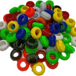 Pigeon Sound Multicolour Plastic Foot Ring 50Pcs Bird Shoulder Guard-25