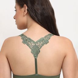 MAKCLAN Racerback Bra Lace Inserted Medium Coverage Underwired Lightly Padded image 2