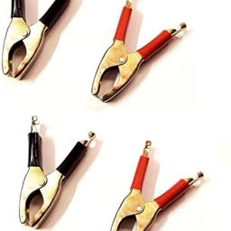 (Pack of 2 Pair) Battery Clip Heavy Duty Copper Crocodile Clips Motor Control Electronic Hobby Kit-21