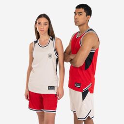 Adult 2-Way Sleeveless Basketball Jersey T500 - Red/Beige-image-98