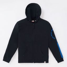 edheads Boys Black Solid Cotton Hooded Bomber Jacket-picture-57